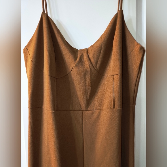 Fashion Nova Mocha Jumpsuit - Picture 4 of 5